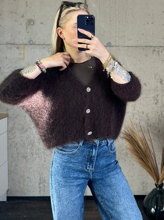 Mohair Jäckchen mit Glitzer