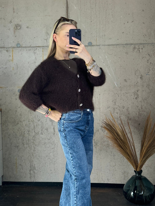 Mohair Jäckchen mit Glitzer