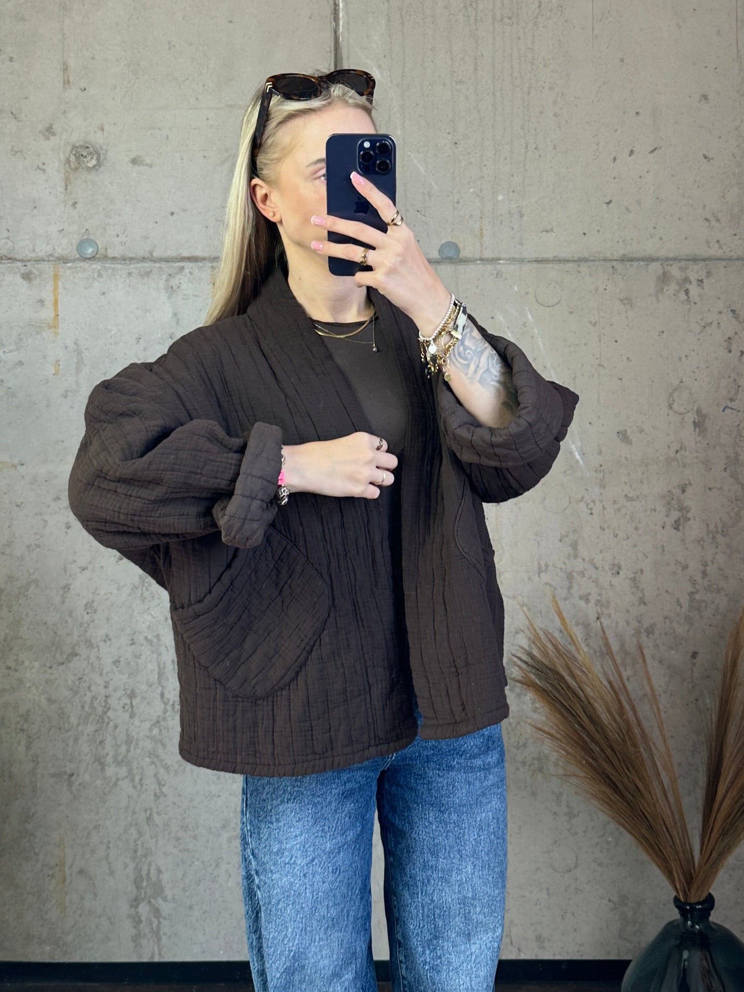 Musselinjacke "Bali" Braun
