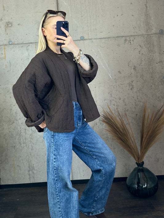 Musselinjacke "Bali" Braun