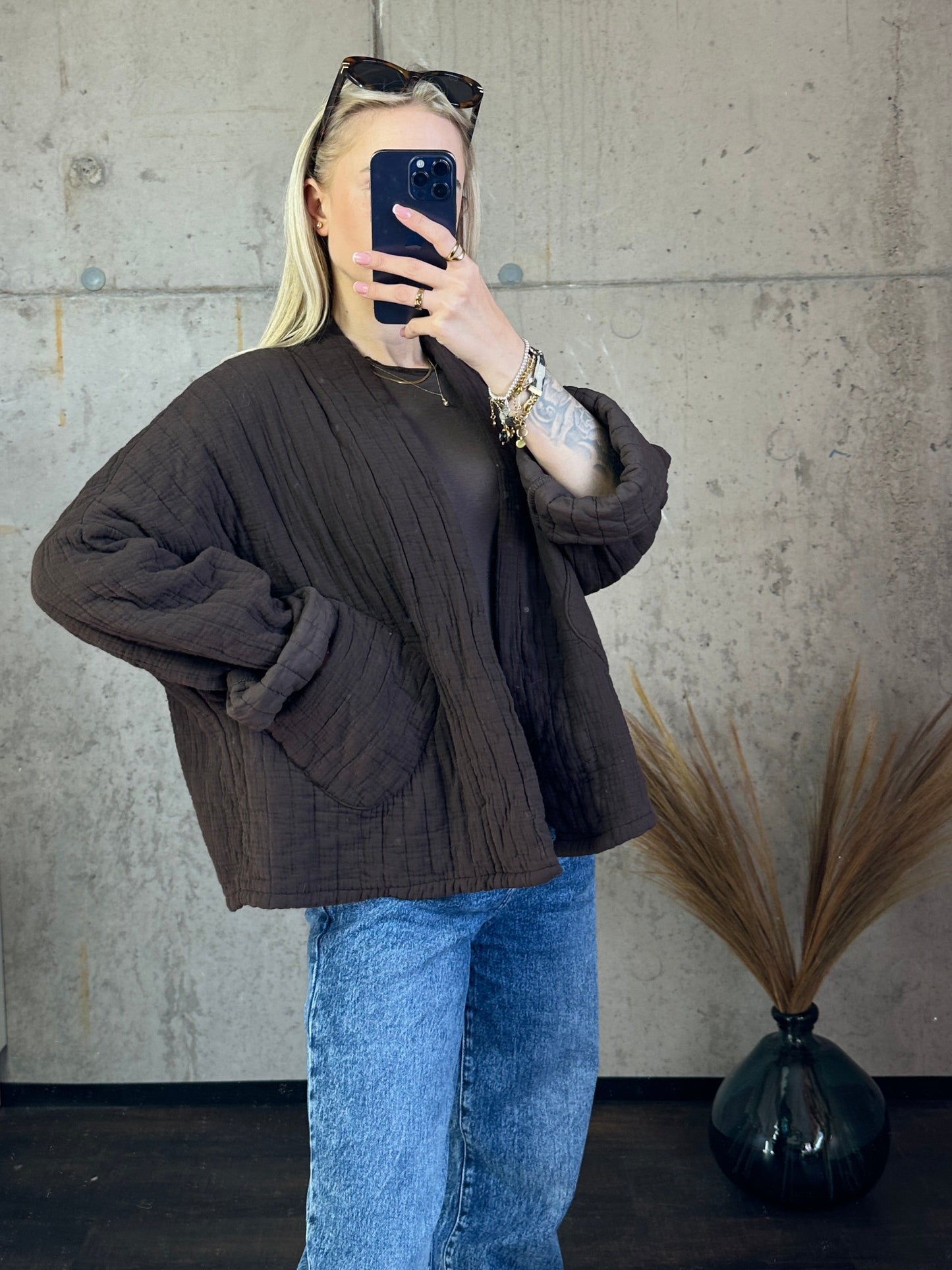 Musselinjacke "Bali" Braun