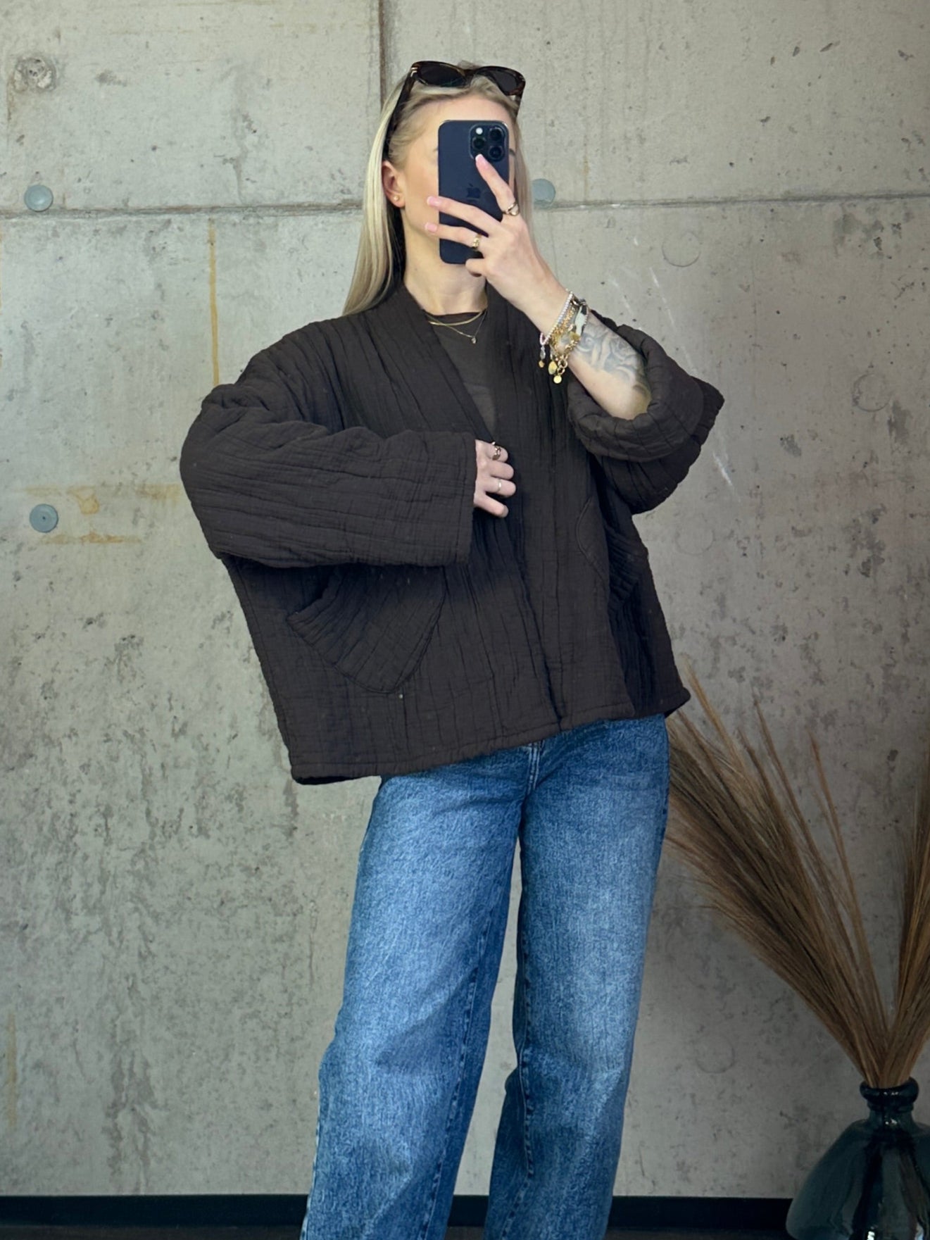 Musselinjacke "Bali" Braun
