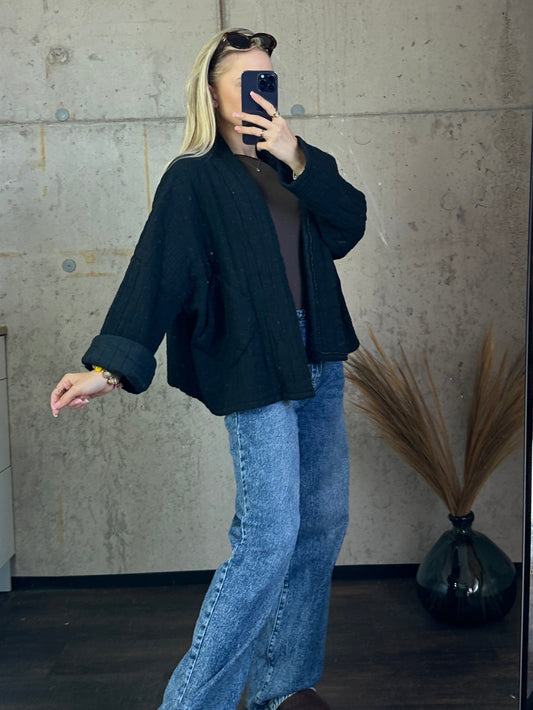 Musselinjacke "Bali"Schwarz