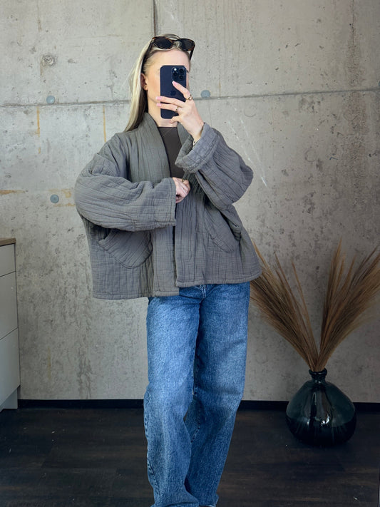 Musselinjacke "Bali"Taupe