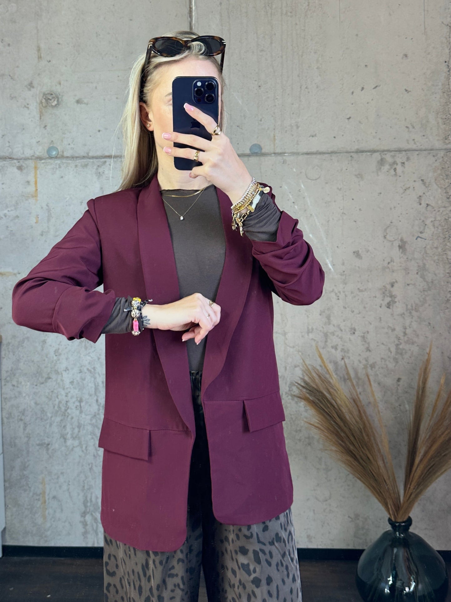 Blazer Bordeauxrot