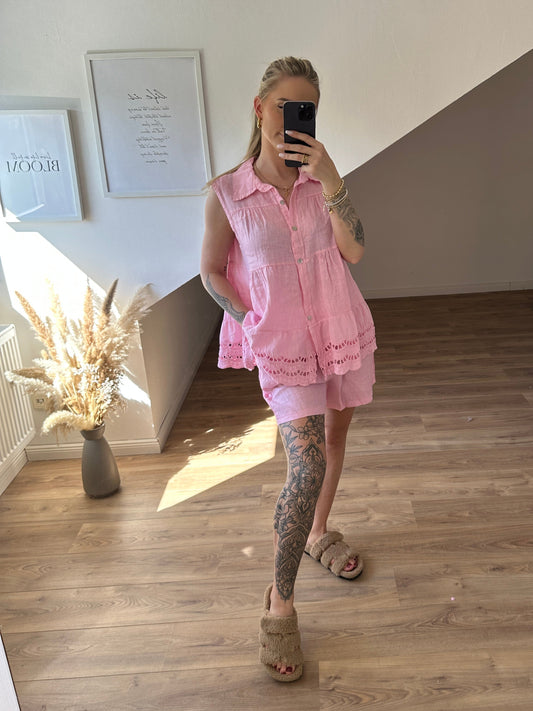 Leinen Set Rosa