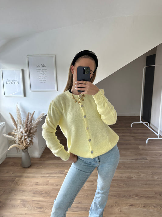Alpaka Cardigan Gelb