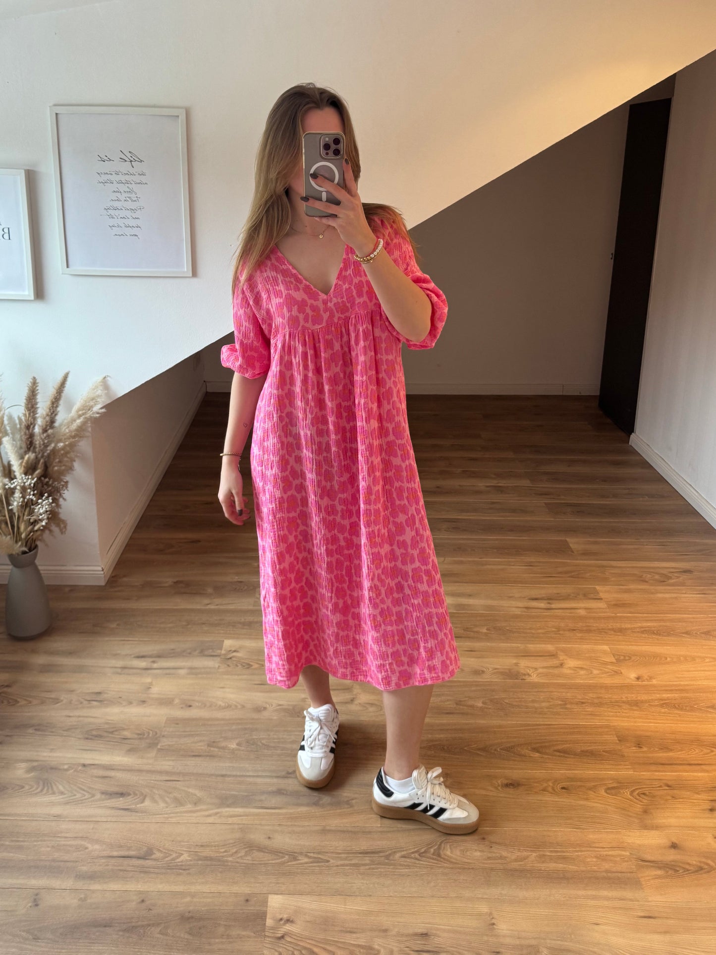 Kleid "Vivi" Braun/Weiß