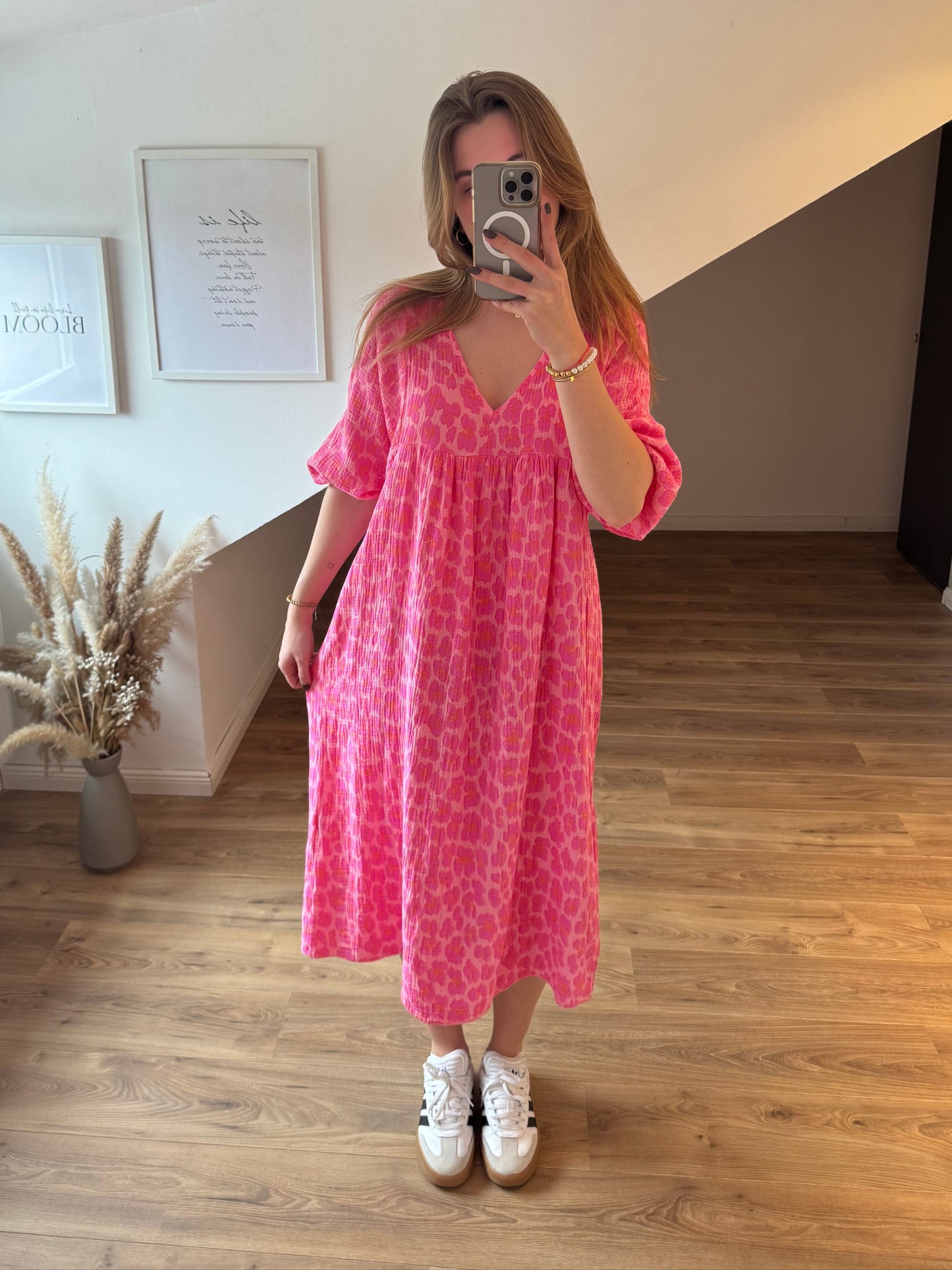 Kleid "Vivi" Braun/Weiß