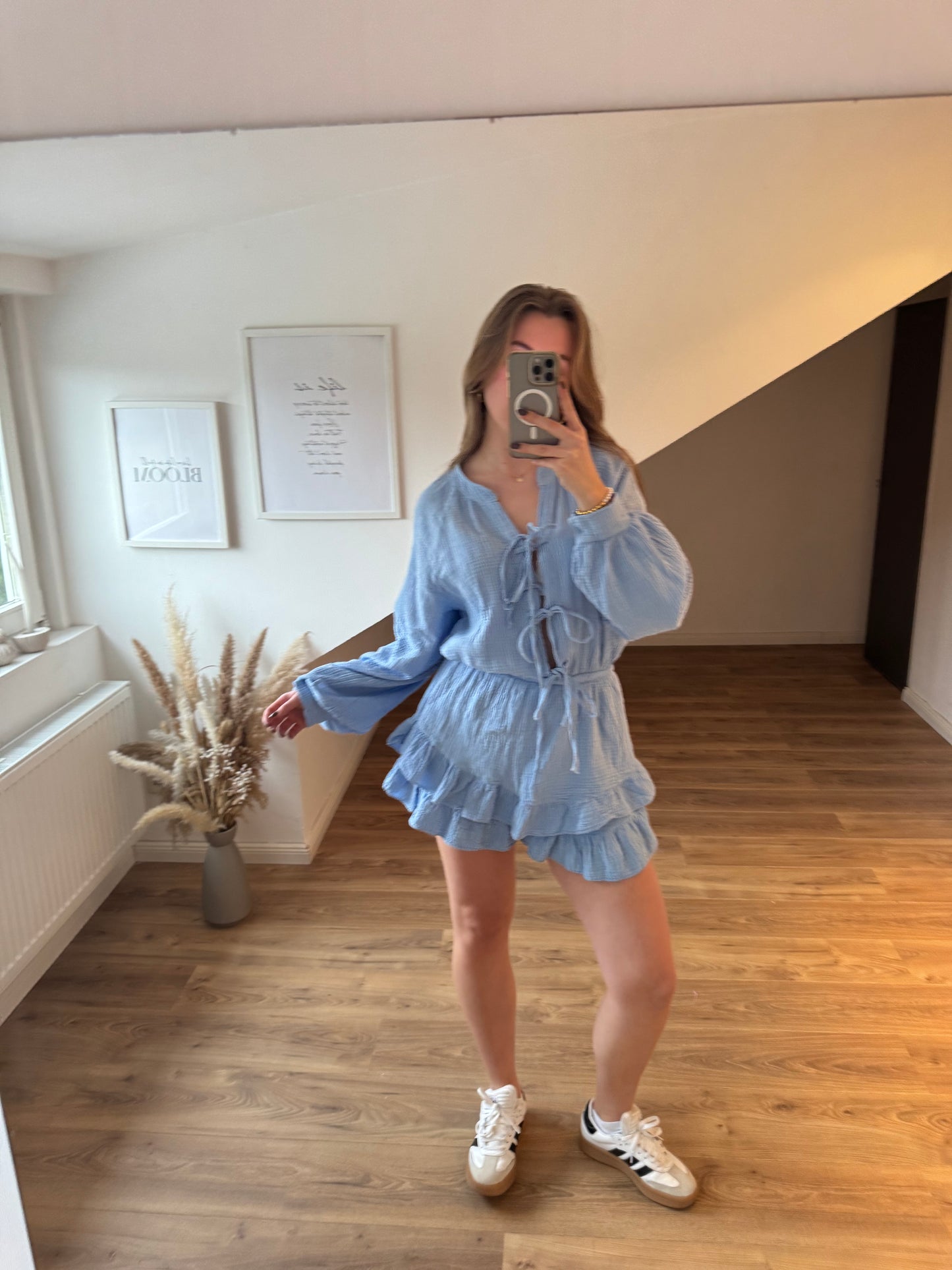 Musselin Jumpsuit mit 3 Schleifchen "Marie" Schwarz