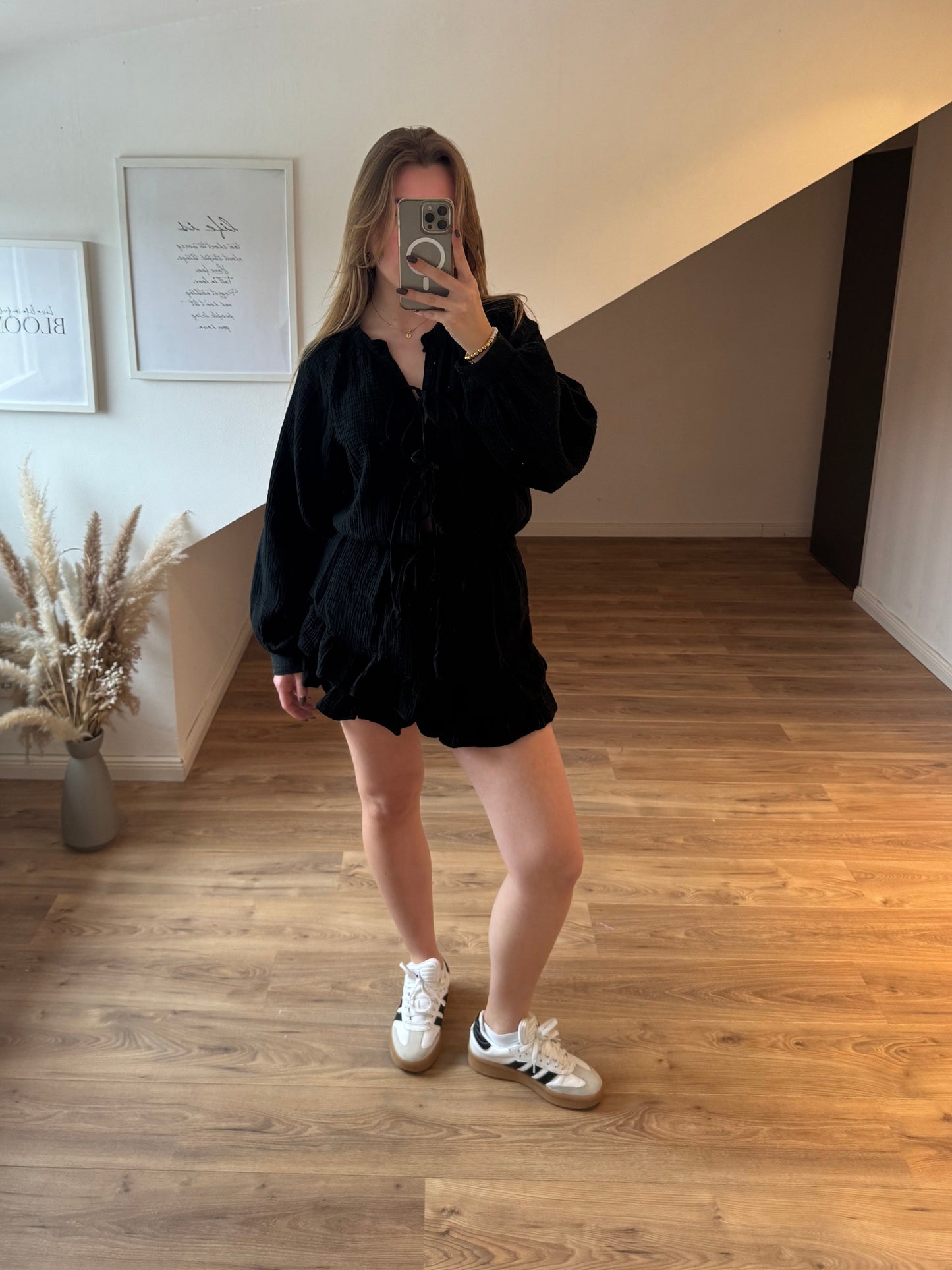 Musselin Jumpsuit mit 3 Schleifchen "Marie" Gelb