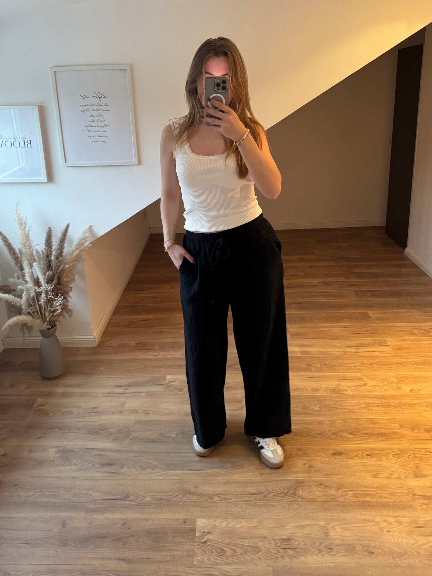 Musselin Hose "Spring" Grau