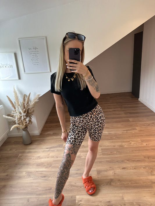 Leo Leggins Braun Kurz