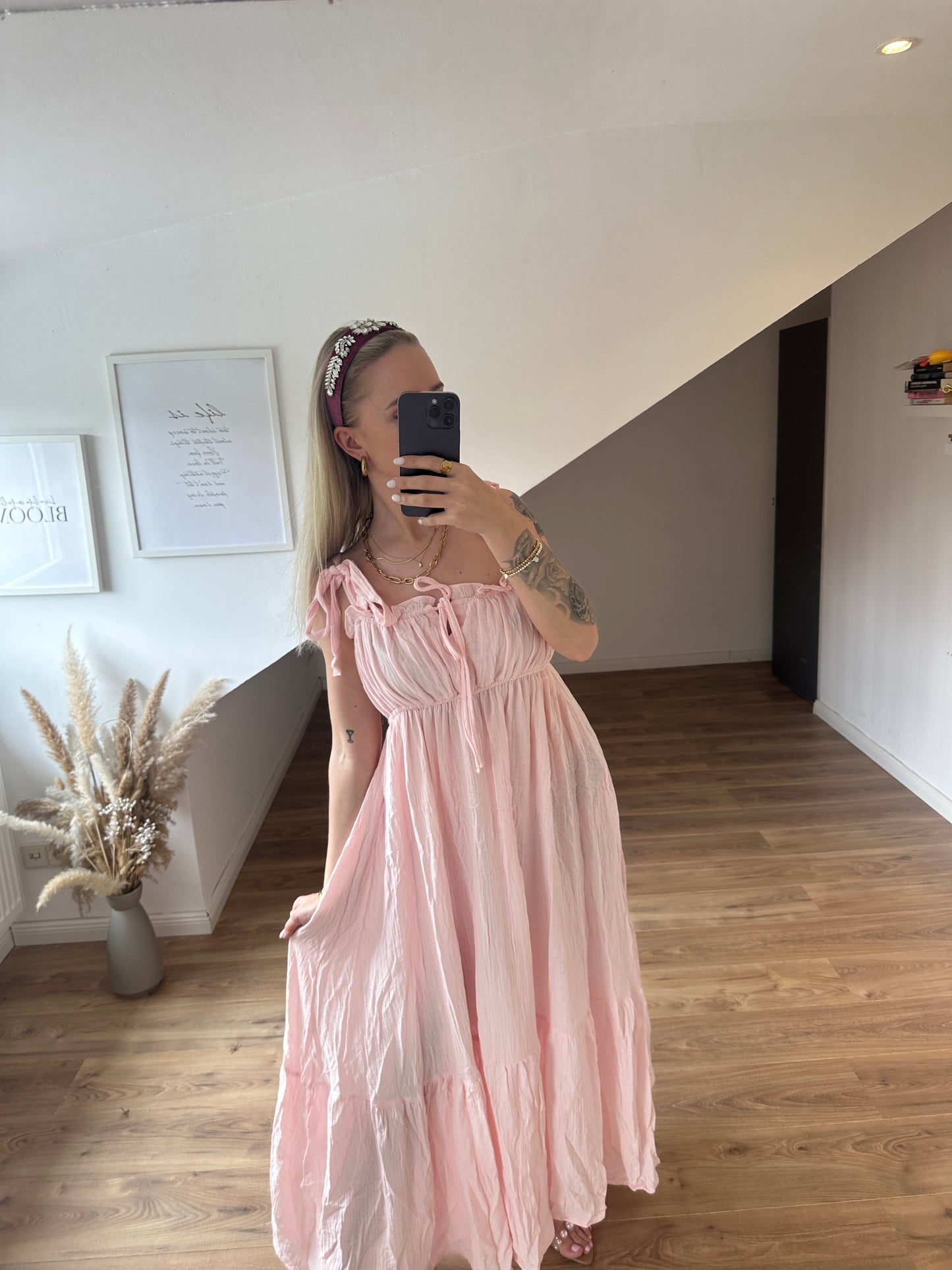 Kleid "Bella" Weiß Lang