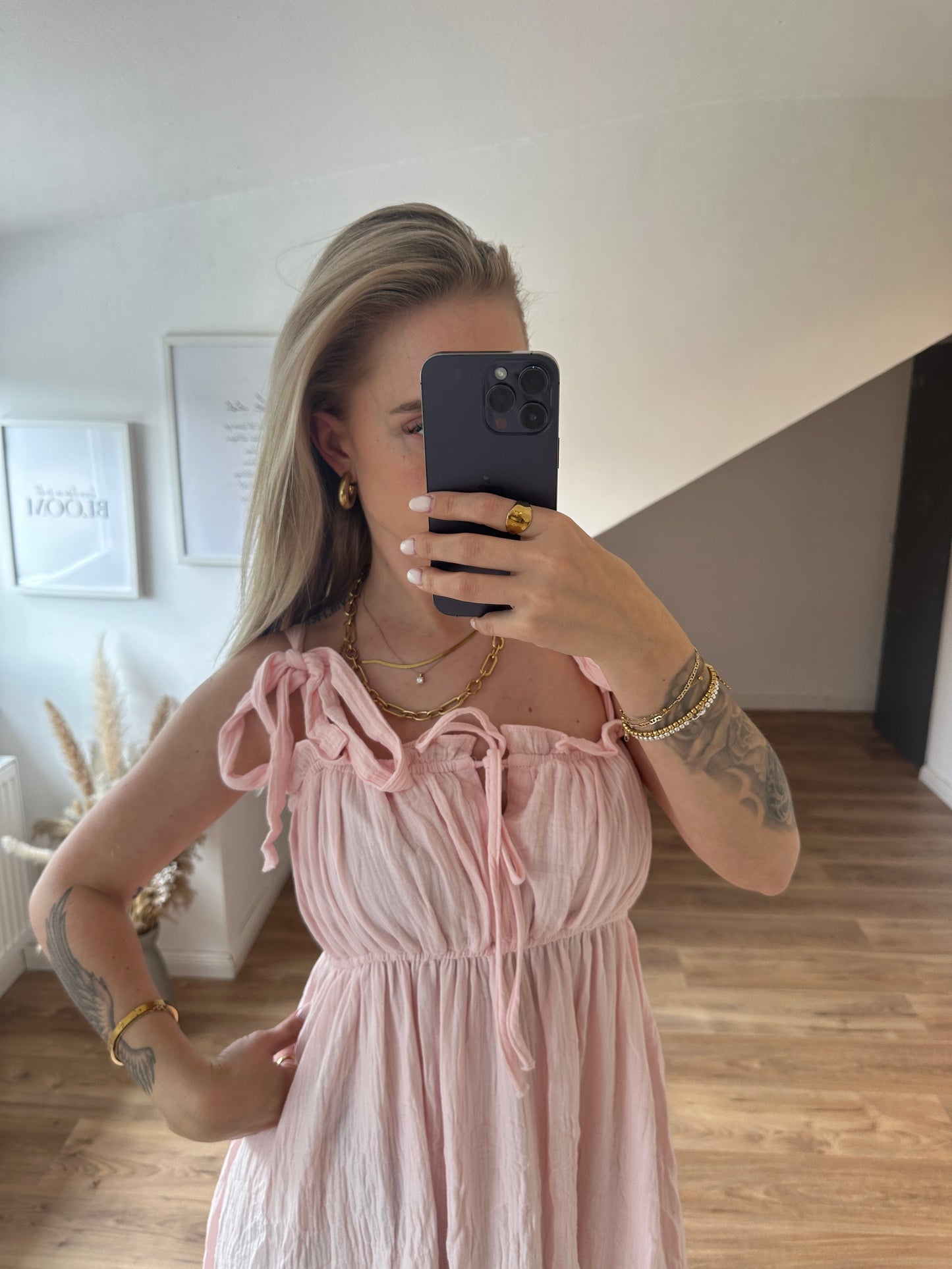 Kleid "Bella" Weiß Lang