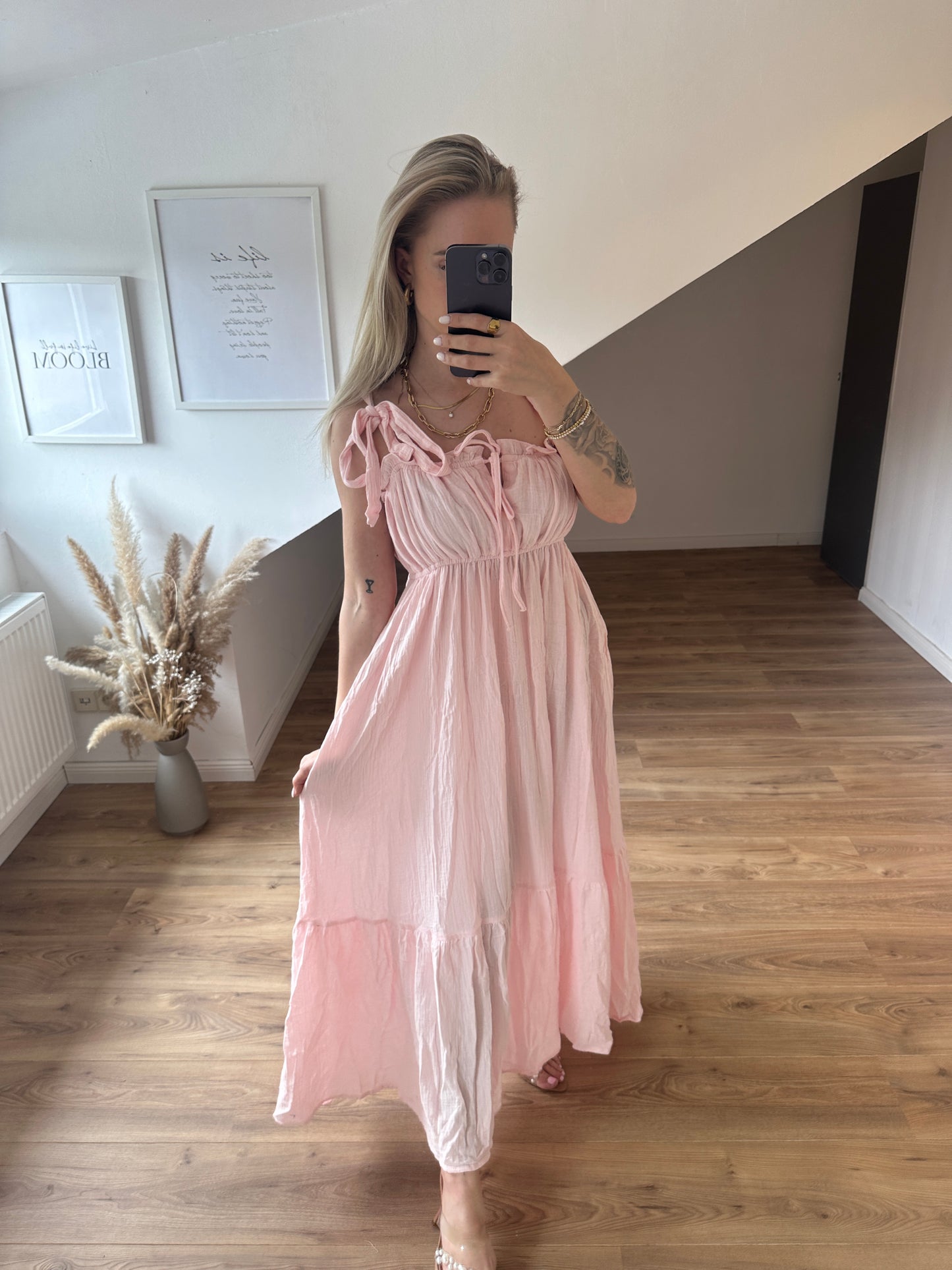Kleid "Bella" Weiß Lang