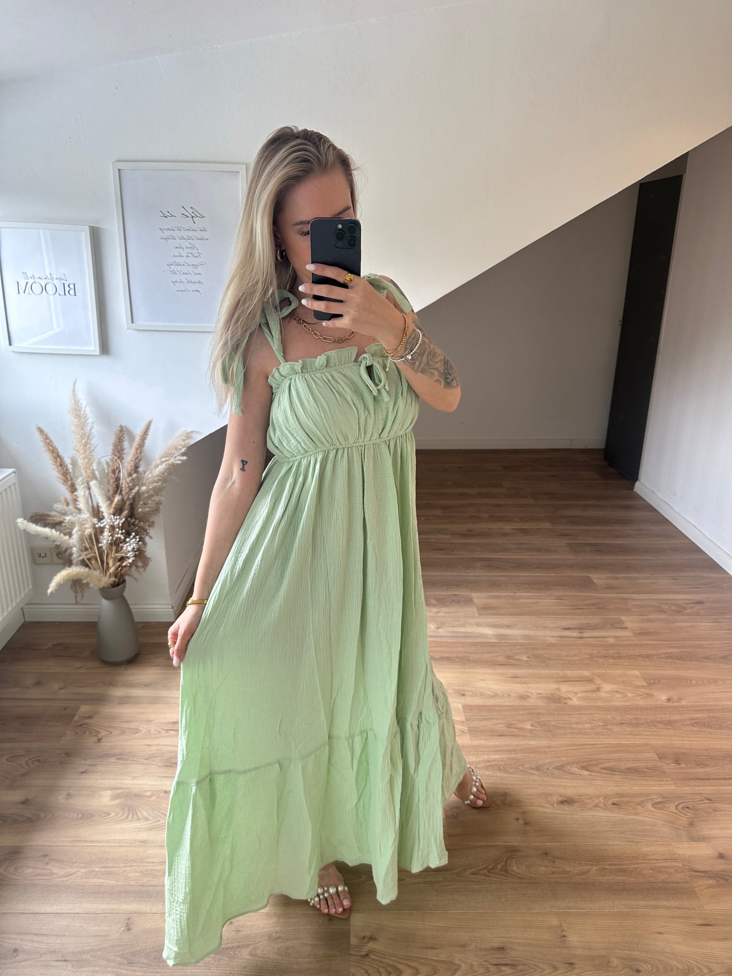Kleid "Bella" Weiß Lang