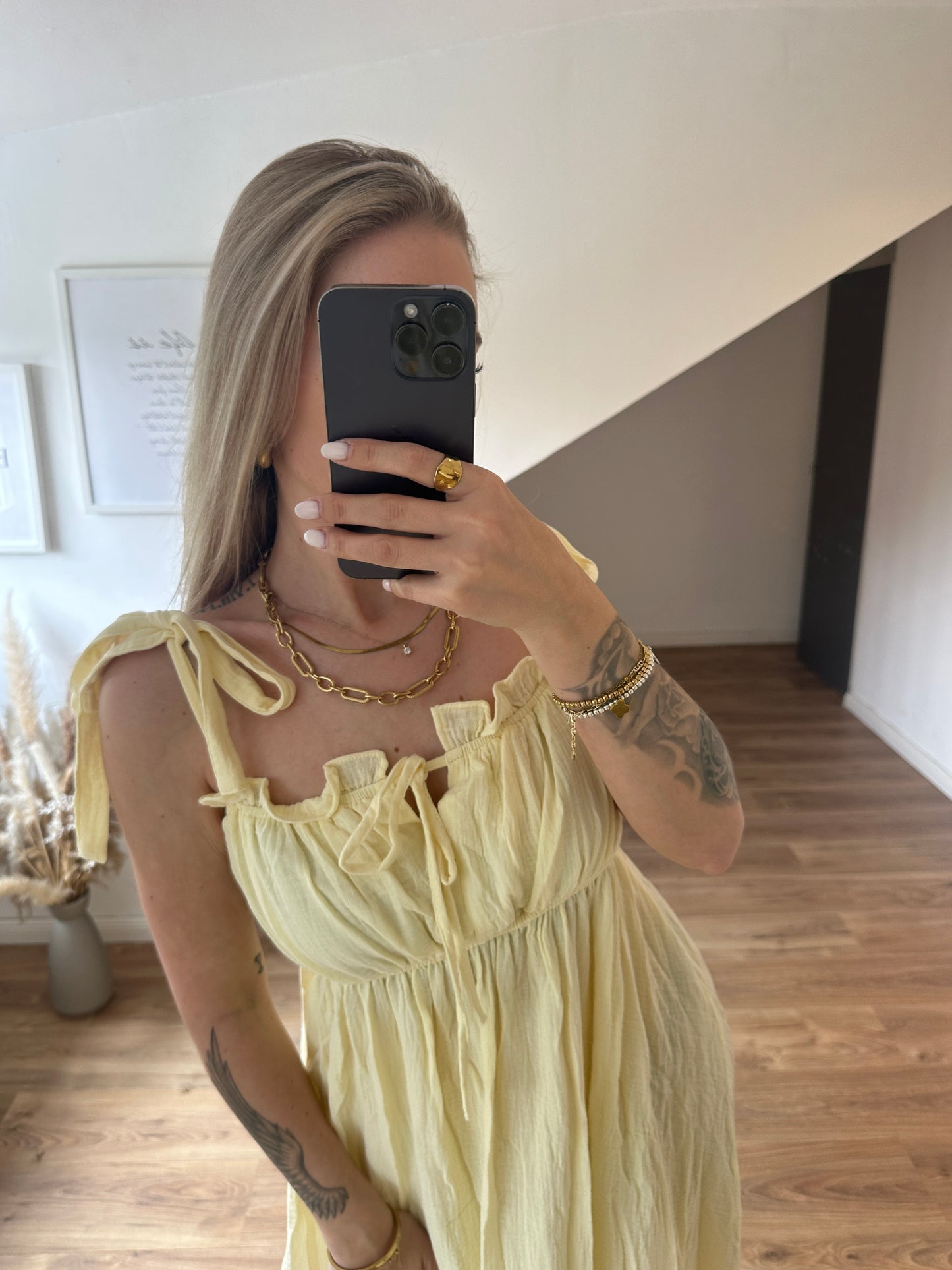 Kleid "Bella" Weiß Lang