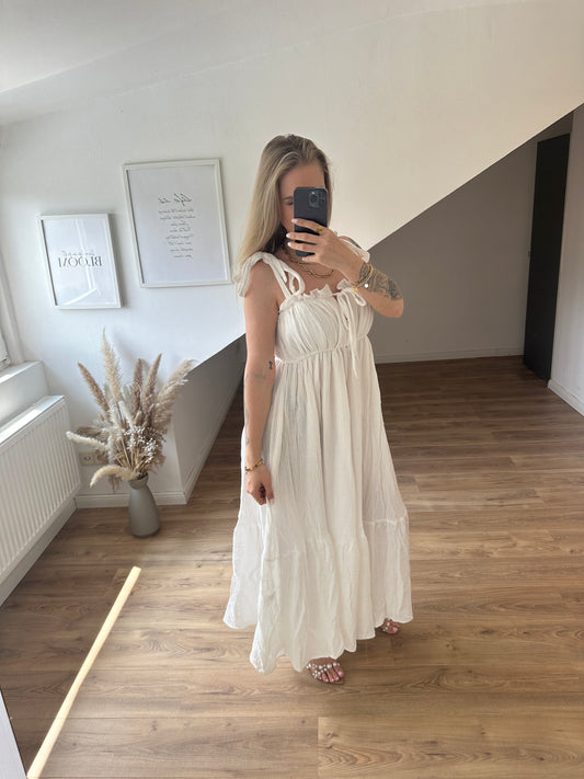 Kleid "Bella" Weiß Lang