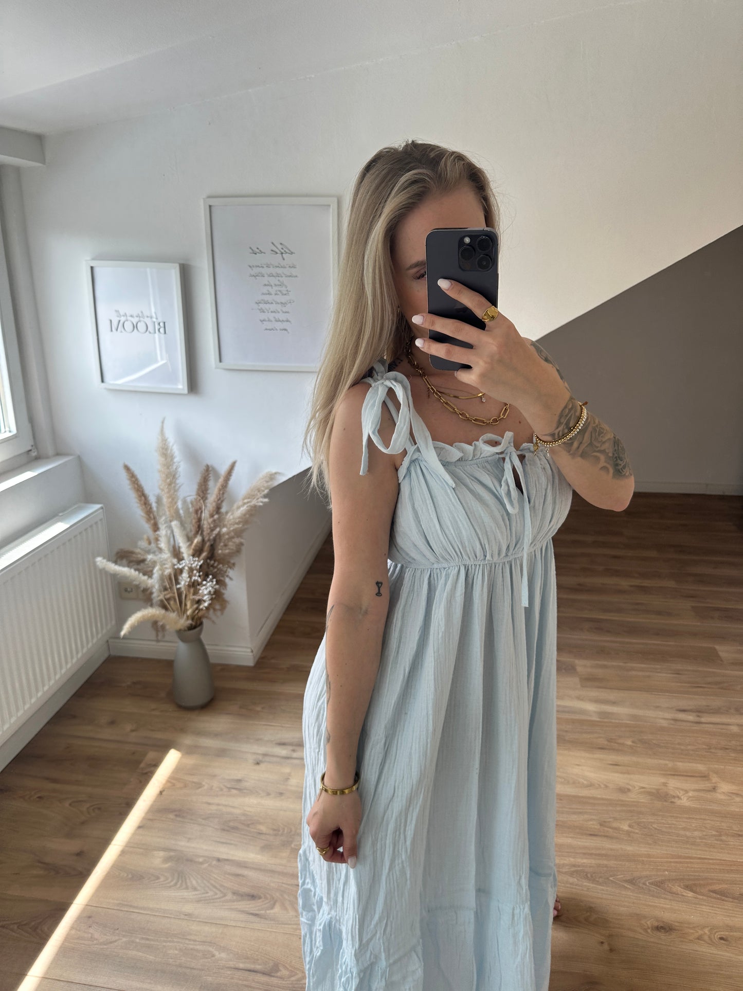 Kleid "Bella" Weiß Lang