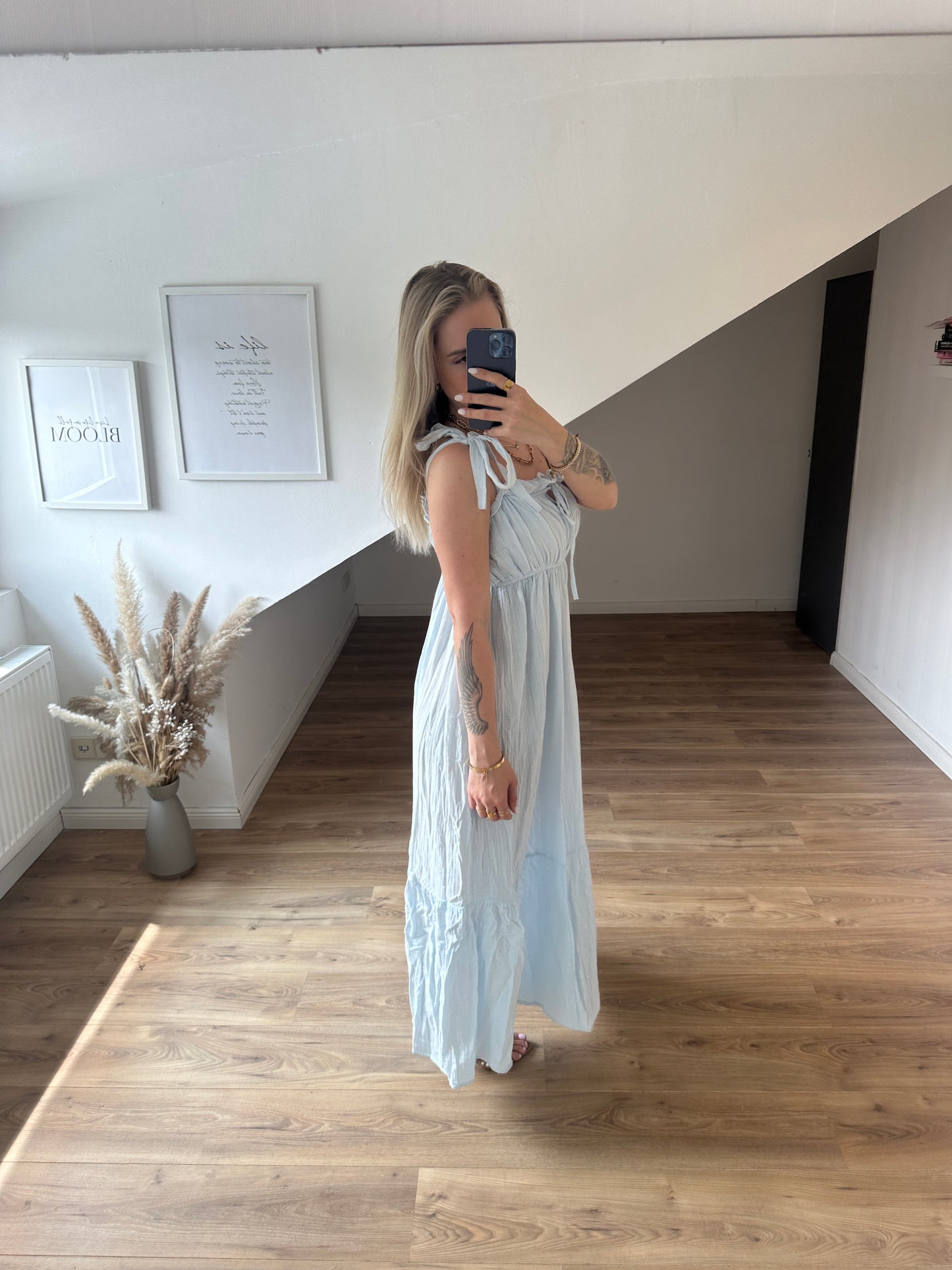 Kleid "Bella" Weiß Lang