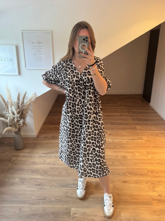 Kleid "Vivi" Braun/Beige