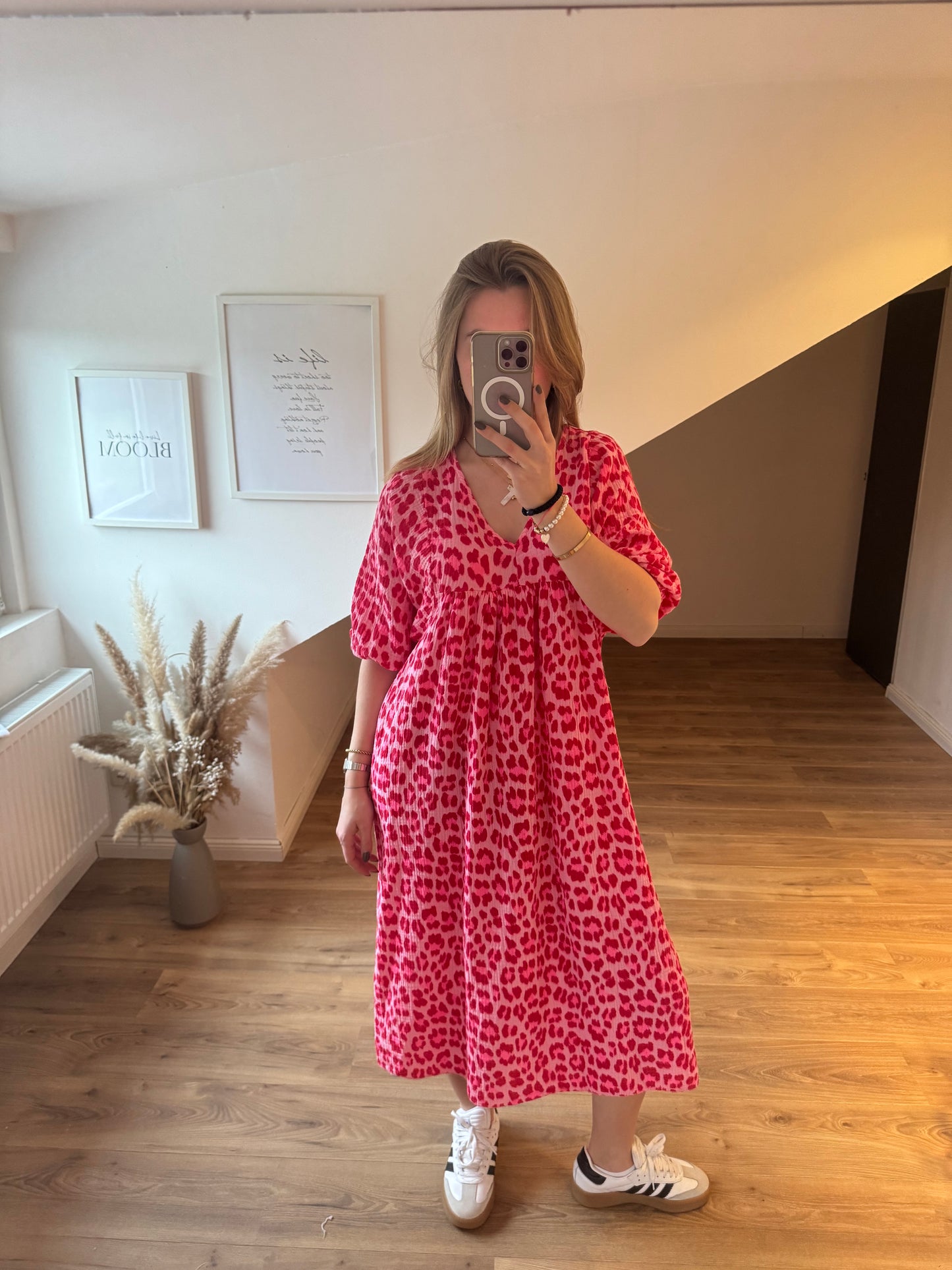 Kleid "Vivi" Braun/Weiß