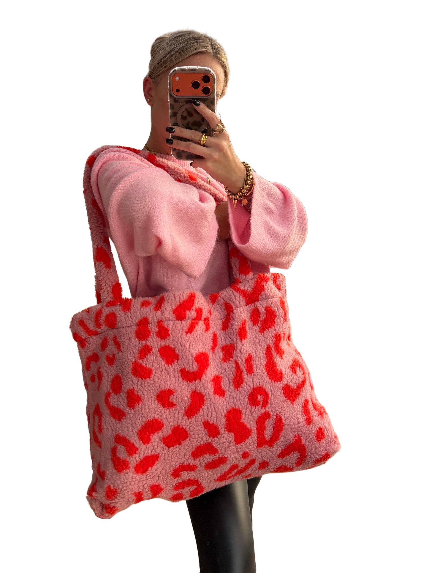 Leo Teddy Tasche Altrosa Orange