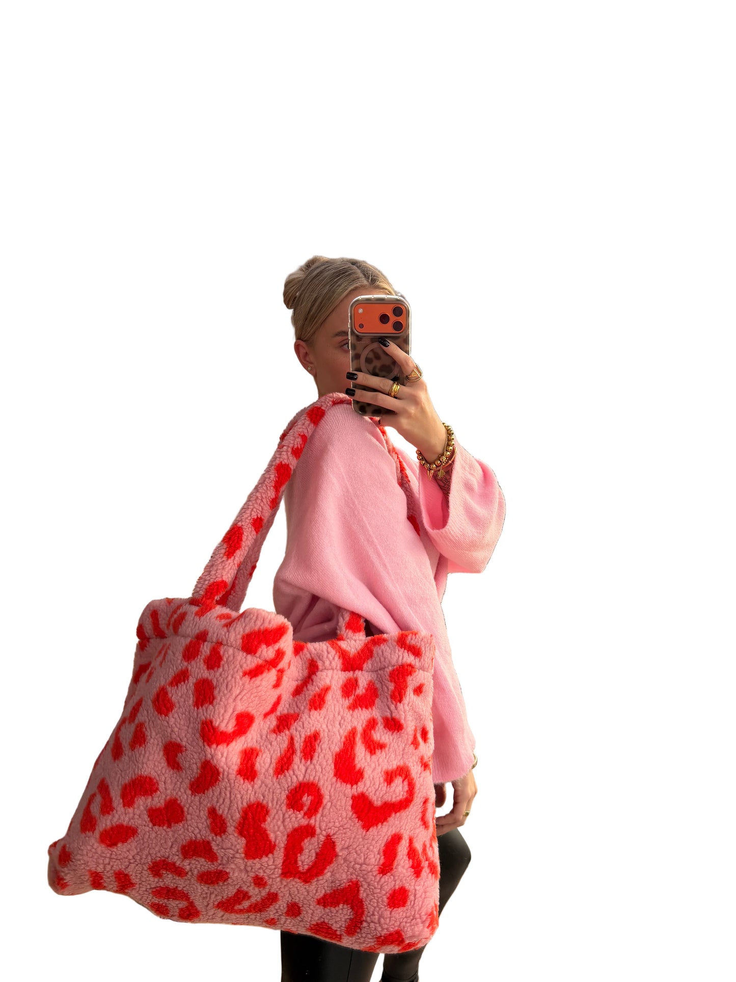 Leo Teddy Tasche Altrosa Orange