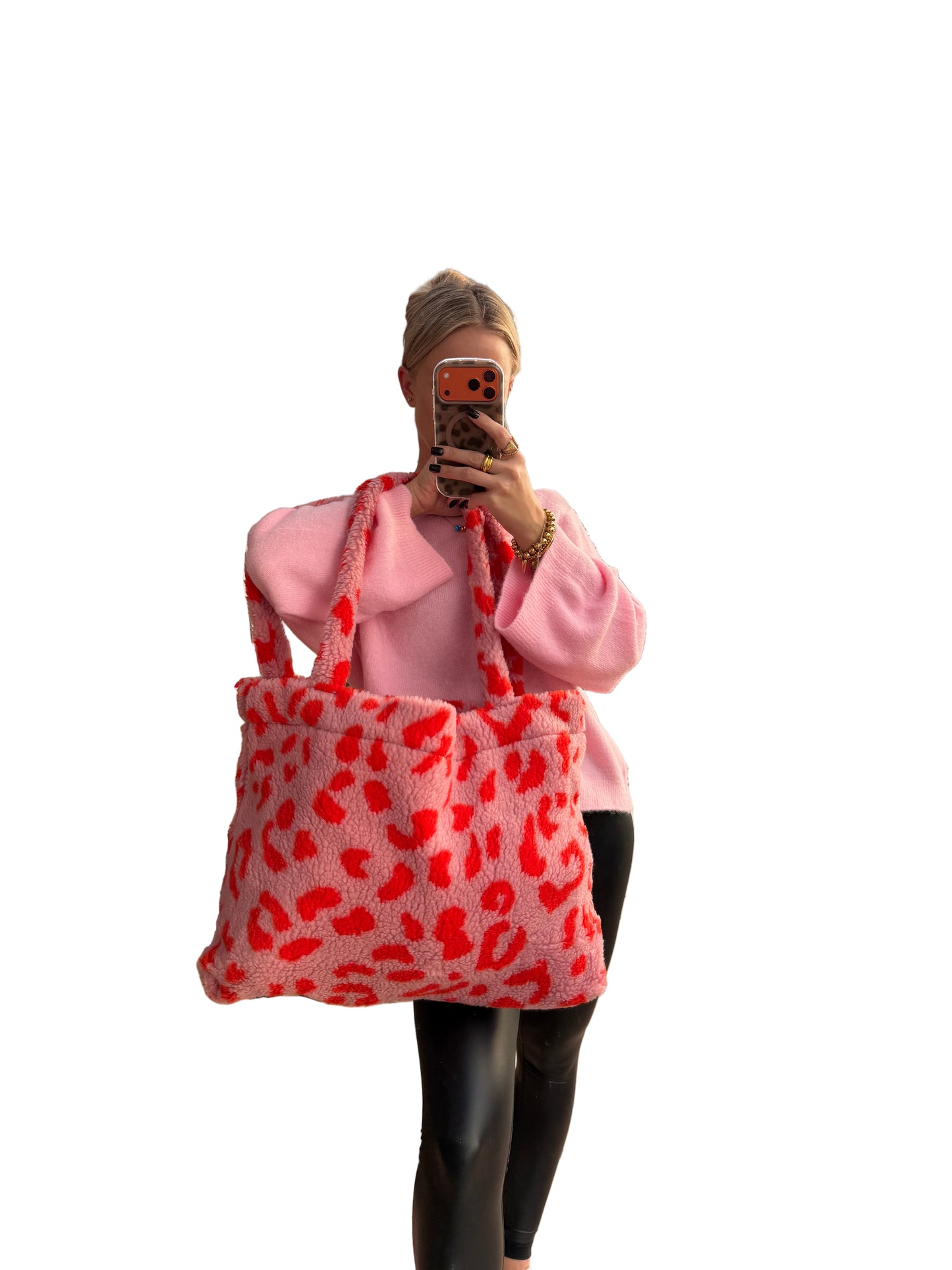 Leo Teddy Tasche Altrosa Orange