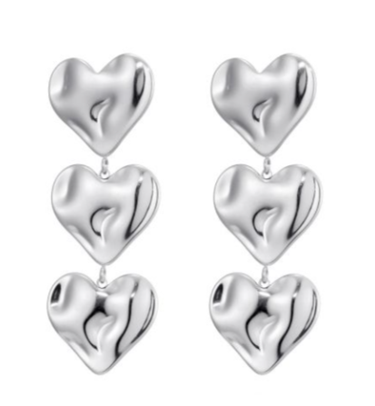 Ohrringe Herz Silber
