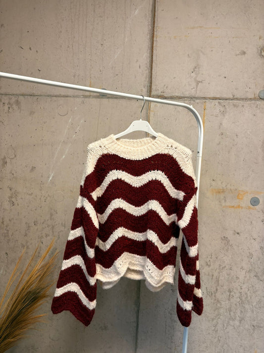 Dreamwave Pullover Bordeaux Beige